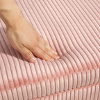 Banc de rangement en velours gris foncé/orange/rose/beige/émeraude/noir avec charnière de sécurité et pieds en métal – Simple