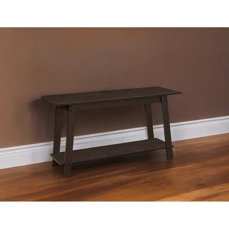 HomeRoots 42  Dark Brown Open Shelving TV Stand - n/a