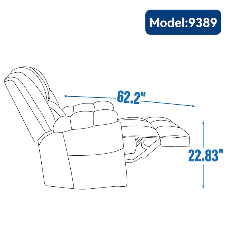 Fauteuil inclinable, pivotant à 360° et à bascule surdimensionné en tissu beige/vert/bleu avec base en métal noir – Simple