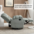 Fauteuil inclinable, pivotant à 360° et à bascule surdimensionné en tissu beige/vert/bleu avec base en métal noir – Simple