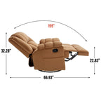 Fauteuil inclinable, pivotant à 360° et à bascule surdimensionné en tissu beige/vert/bleu avec base en métal noir – Simple