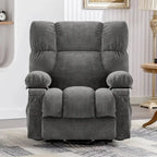 Fauteuil inclinable électrique releveur en tissu bleu/gris/marron avec chauffage, massage, chargement USB et télécommande – Simple