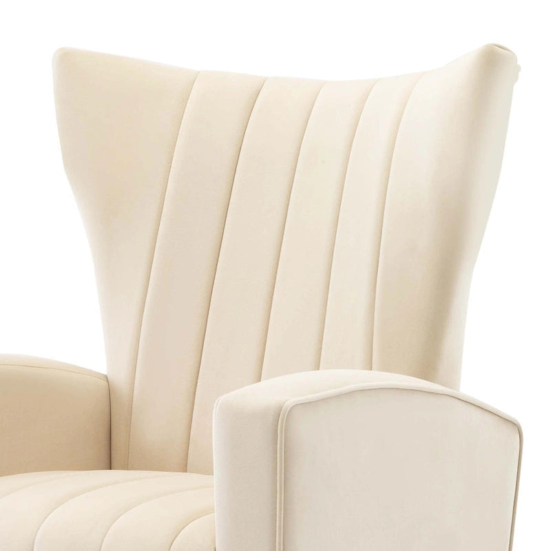 Fauteuil d'appoint dossier capitonné en velours rose / jaune / vert / blanc / rouge rosé avec pieds dorés – Individuel