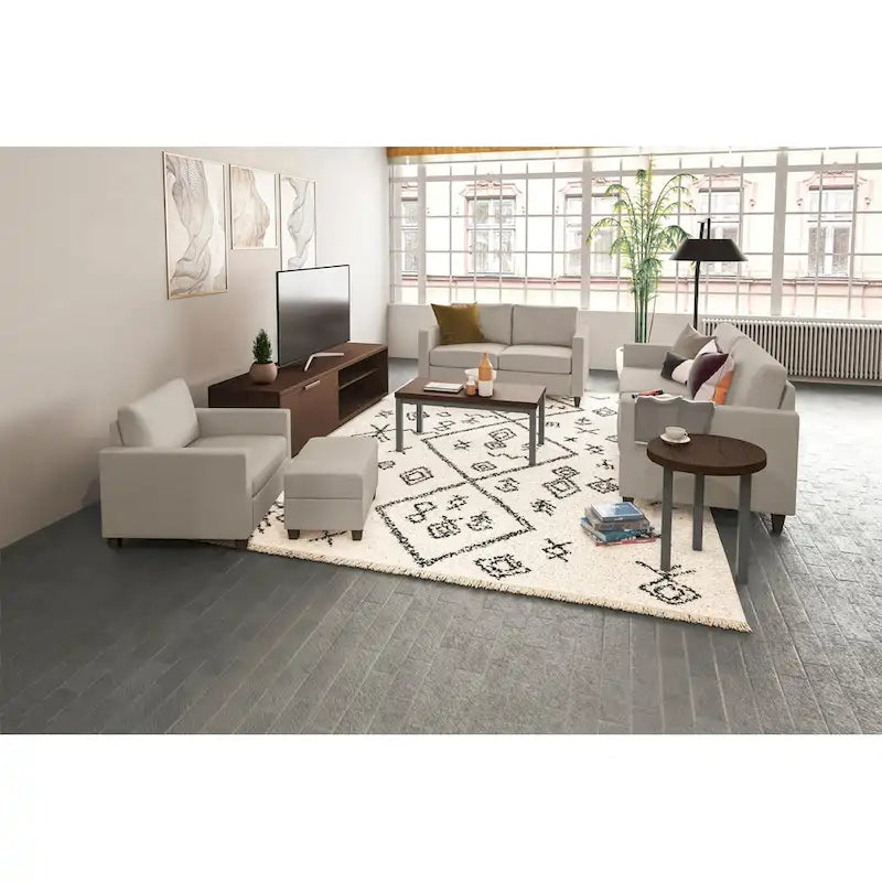 Bout de canapé rond en bois marron – 3 pieds, usage unique