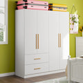 63  Wide Large Freestanding Armoire Wardrobe Cabinet with Drawers
