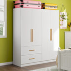 63  Wide Large Freestanding Armoire Wardrobe Cabinet with Drawers