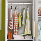 Armoire de rangement autoportante en MDF blanc avec tiroirs et deux compartiments – Simple