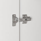 Armoire de rangement autoportante en MDF blanc avec tiroirs et deux compartiments – Simple
