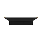 Meuble TV mural flottant de style rustique marron/blanc/noir, moderne du milieu du siècle, avec rangement dissimulé – Simple
