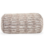 Canapé poire de 213 cm en fausse fourrure Indigo/Rouge/Argenté/Renard des montagnes avec rembourrage en mousse déchiquetée – 1 à 2 places