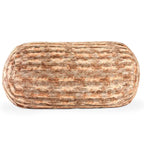 Canapé poire de 213 cm en fausse fourrure Indigo/Rouge/Argenté/Renard des montagnes avec rembourrage en mousse déchiquetée – 1 à 2 places