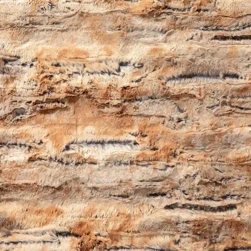 Canapé poire de 213 cm en fausse fourrure Indigo/Rouge/Argenté/Renard des montagnes avec rembourrage en mousse déchiquetée – 1 à 2 places