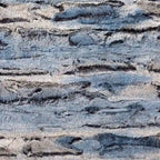 Canapé poire de 213 cm en fausse fourrure Indigo/Rouge/Argenté/Renard des montagnes avec rembourrage en mousse déchiquetée – 1 à 2 places