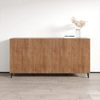 Buffet 4 portes – Noir / Blanc / Chêne mat – Simple