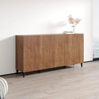 Buffet 4 portes – Noir / Blanc / Chêne mat – Simple