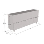 Buffet 4 portes – Noir / Blanc / Chêne mat – Simple
