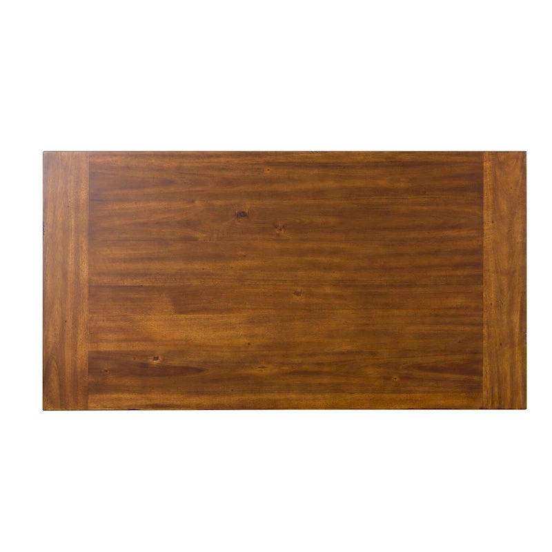 Bureau en peuplier et acacia marron galet avec base en métal industriel, 3 tiroirs et tablette à clavier rabattable – Simple