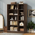 Armoire à volets 3 portes noyer/blanc avec étagères et penderie – Simple