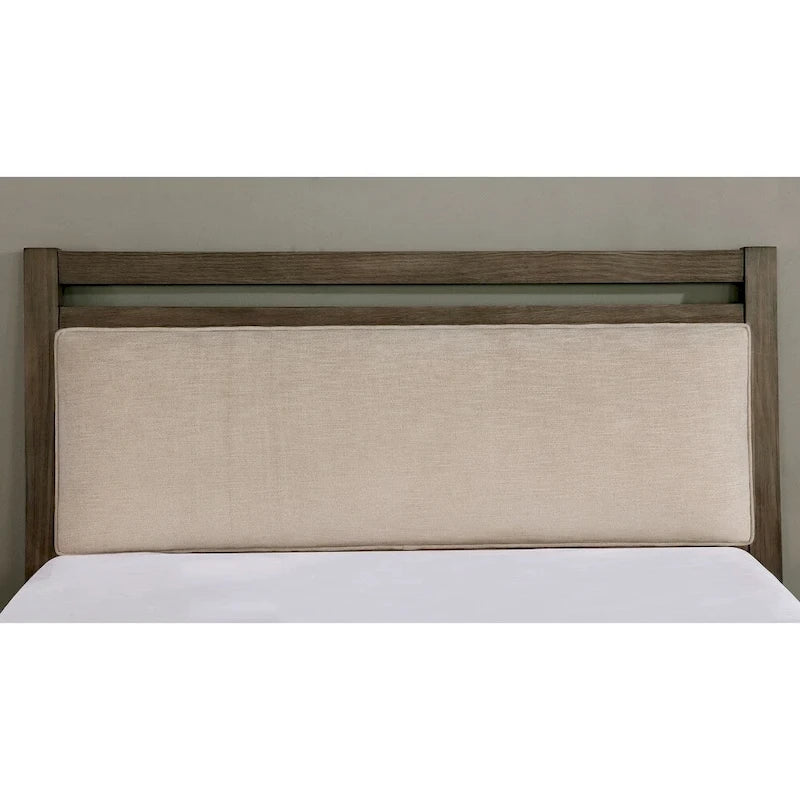 Lit plateforme hydraulique double en pin massif gris avec tête de lit LED, station de charge et 2 tiroirs – 1 à 2 places