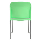 Chaise empilable en polypropylène orange/noir/bourgogne/marine/jaune/gris/bleu/vert avec piétement luge en acier thermolaqué – Unité
