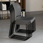 Chaise empilable en polypropylène orange/noir/bourgogne/marine/jaune/gris/bleu/vert avec piétement luge en acier thermolaqué – Unité