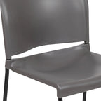 Chaise empilable en polypropylène orange/noir/bourgogne/marine/jaune/gris/bleu/vert avec piétement luge en acier thermolaqué – Unité