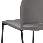 Chaise empilable en polypropylène orange/noir/bourgogne/marine/jaune/gris/bleu/vert avec piétement luge en acier thermolaqué – Unité