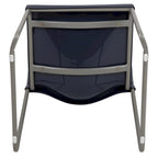 Chaise empilable en polypropylène orange/noir/bourgogne/marine/jaune/gris/bleu/vert avec piétement luge en acier thermolaqué – Unité