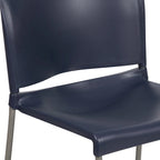 Chaise empilable en polypropylène orange/noir/bourgogne/marine/jaune/gris/bleu/vert avec piétement luge en acier thermolaqué – Unité