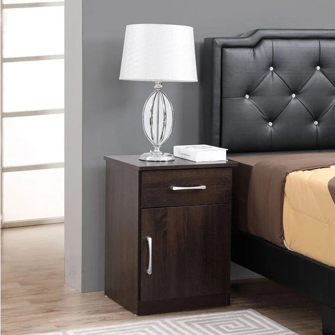 Alston 1-drawer and Cabinet Wood Nightstand