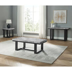 Table d'appoint avec plateau en marbre gris/espresso pour 1