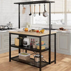 47  Kitchen Island Table Microwave Stand Oven Shelf with Storage - 47 D x 28 W x 72 H