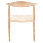 Fauteuil d'appoint en rotin torsadé naturel/noir avec cadre en bois – Individuel