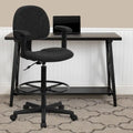 Chaise de bureau sur roulettes en tissu noir/bordeaux/gris/bleu marine avec accoudoirs réglables – Simple
