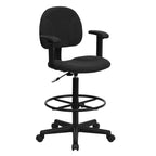 Chaise de bureau sur roulettes en tissu noir/bordeaux/gris/bleu marine avec accoudoirs réglables – Simple