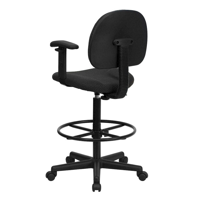 Chaise de bureau sur roulettes en tissu noir/bordeaux/gris/bleu marine avec accoudoirs réglables – Simple