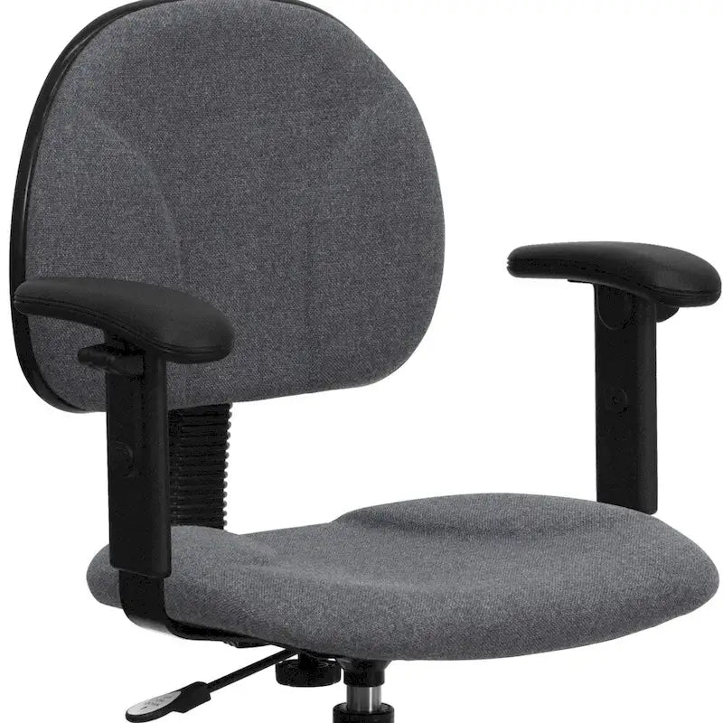 Chaise de bureau sur roulettes en tissu noir/bordeaux/gris/bleu marine avec accoudoirs réglables – Simple
