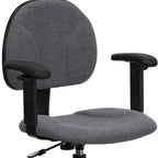 Chaise de bureau sur roulettes en tissu noir/bordeaux/gris/bleu marine avec accoudoirs réglables – Simple