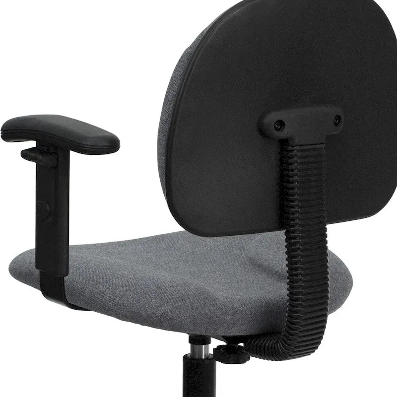 Chaise de bureau sur roulettes en tissu noir/bordeaux/gris/bleu marine avec accoudoirs réglables – Simple