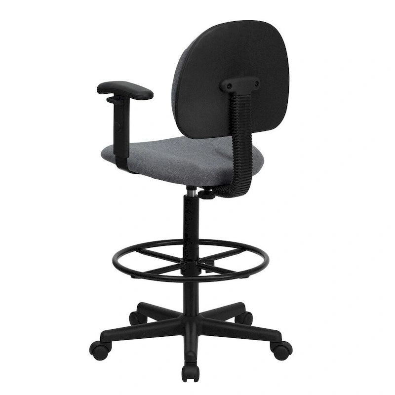 Chaise de bureau sur roulettes en tissu noir/bordeaux/gris/bleu marine avec accoudoirs réglables – Simple