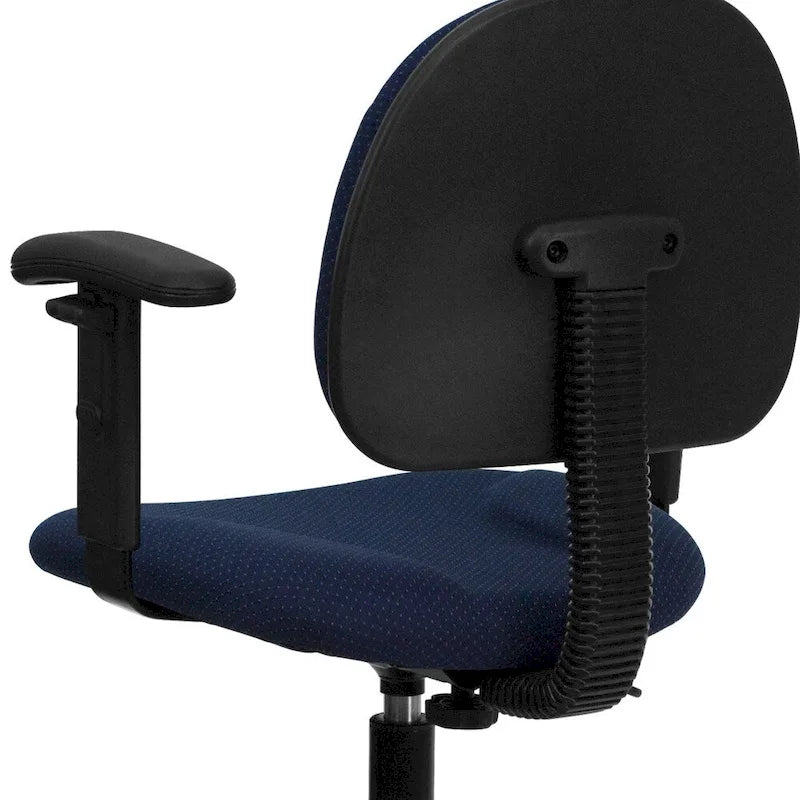 Chaise de bureau sur roulettes en tissu noir/bordeaux/gris/bleu marine avec accoudoirs réglables – Simple