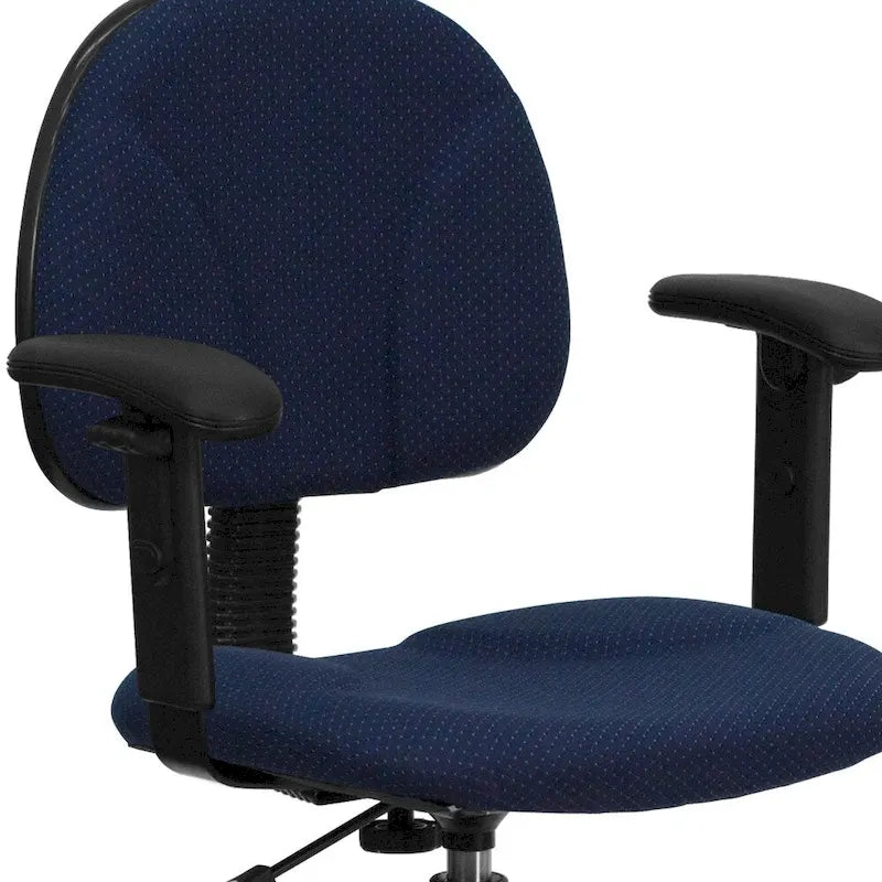 Chaise de bureau sur roulettes en tissu noir/bordeaux/gris/bleu marine avec accoudoirs réglables – Simple