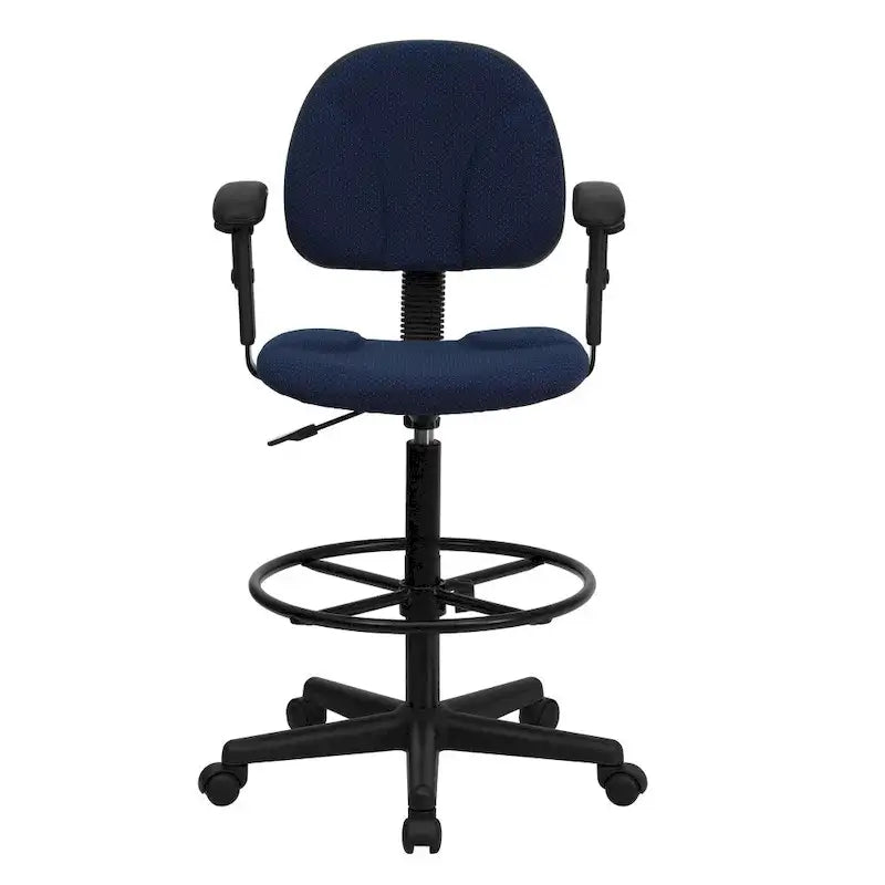 Chaise de bureau sur roulettes en tissu noir/bordeaux/gris/bleu marine avec accoudoirs réglables – Simple