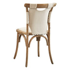 Chaise d'appoint en bois courbé avec toile encadrée en chêne/bouleau flotté et garniture cloutée – Simple