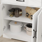Buffet de ferme blanc avec 2 tiroirs et 4 portes – Simple