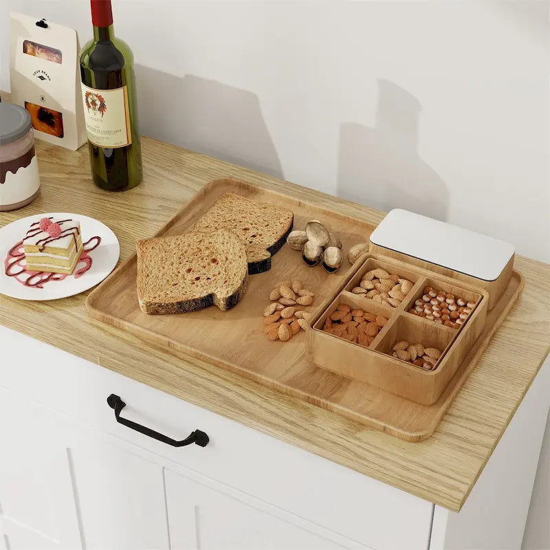 Buffet de ferme blanc avec 2 tiroirs et 4 portes – Simple