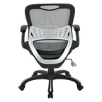 Fauteuil de bureau de direction en maille grise/noire avec support lombaire et réglage pneumatique de la hauteur – Unité