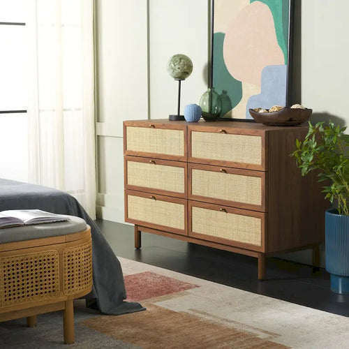 SAFAVIEH Home Aino 6 Drawer Dresser.
